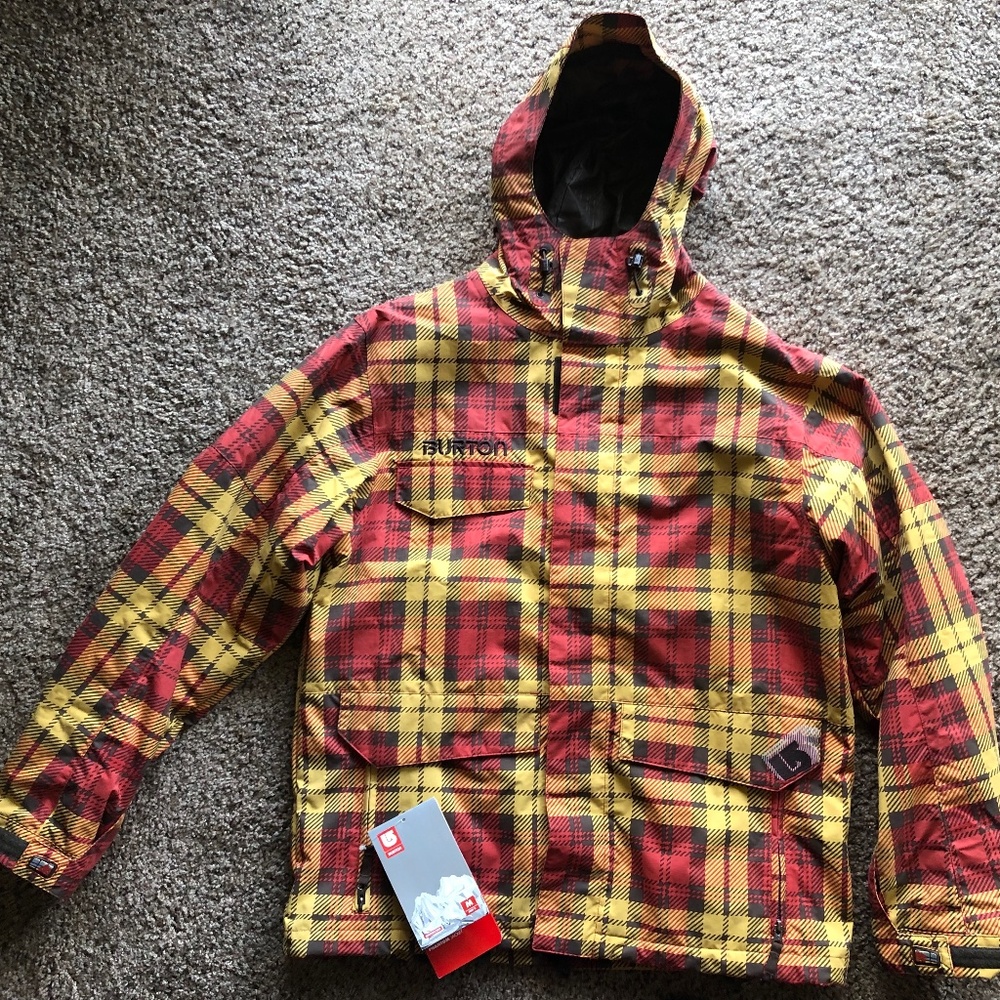 Burton Phantom Snowboard/ski Jacket, Medium, plaid